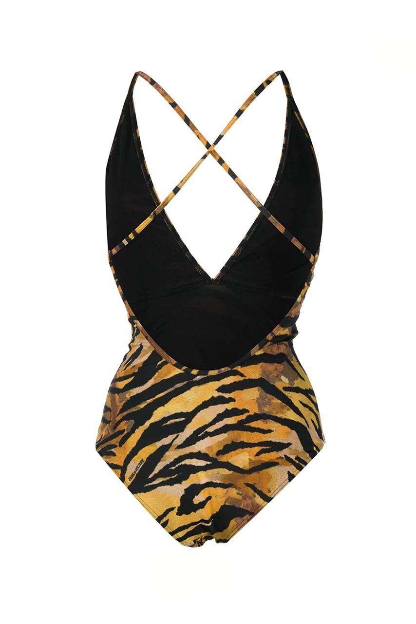 Marron cross-back tofino maillot swimsuit Zadig & Voltaire ...