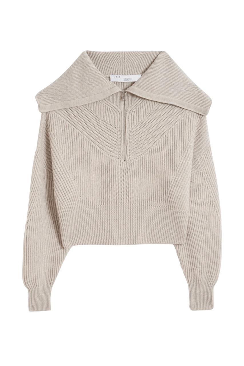 Joanna Front Zip Ribbed Sweater Iro | Tsigaloglou Collection
